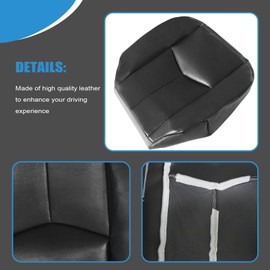 Priprilod 692 or 69i Dark Gray Microfiber Leather Driver Side Bottom Replacement Seat Cover Compatible with Chevy Silverado Tahoe Suburban Avalanche GMC Sierra Yukon XL 2003 2004 2005 2006