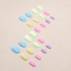 Short Fake Nails - Acrylic Press Ons, Almond Squoval Glossy