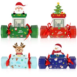 4 cajas de regalo para dinero en efectivo, caja de regalo sorpresa para dinero en Navidad, formas divertidas de dar dinero en efectivo como regalo para niños y adultos