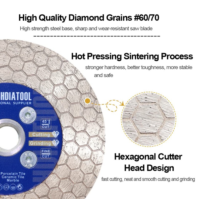 SHDIATOOL Diamond Cutting and Grinding Disc for Angle Grinder with