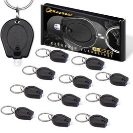 RaySoar 12 Pack Ultra Bright Mini LED Keychain Flashlight, Small Key Ring Flashlight, Portable LED Keychain Light