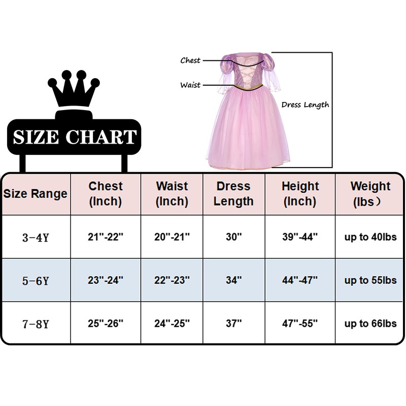 Lingway Toys Disfraz de princesa de lujo para niñas, vestido