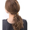 Vingtaine H7215-BR- Tortoise Shell Style Wave Plate Hair Cuff, Pony