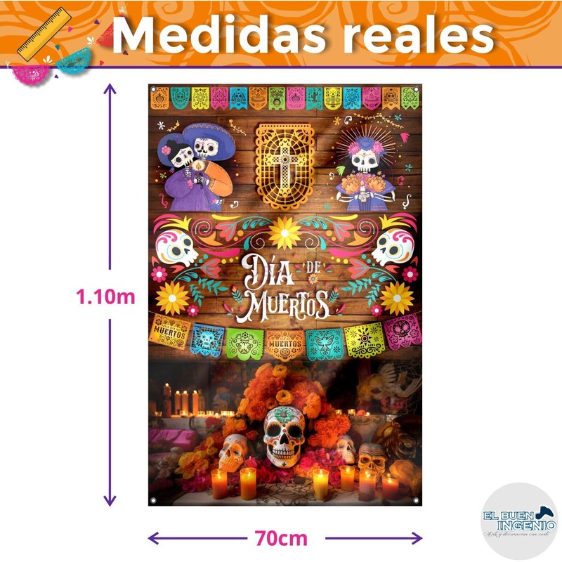 Hermosa Ofrenda Día De Muertos Altar Frase Con Decoración Y