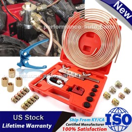 ‎Racewill 25FT 3/16 Copper Pipe Flaring Tool & Tube Bender Brake Line Pipe Repair Kit New
