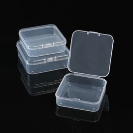 Square plastic storage case medium size medium size 6.5 x 6.5cm 50ea