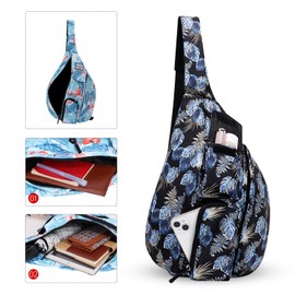 HAWEE Sport Sling Backpack Travel Chest Shoulder Bag Crossbody Daypack Casual for Men Women Teens Work Travel Study Outdoor Climbing Hiking Running