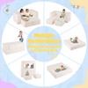 HONEY JOY Modular Kids Play Couch, Washable Foldable Foam Loveseat