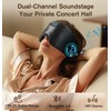LC-dolida Luxurious Silk Soft Sleep Mask, Sleep Headphones with Bluetooth