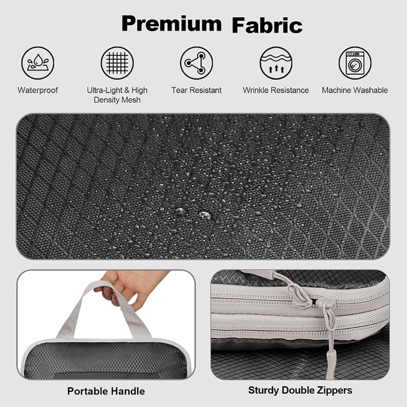Compression Packing Cubes with Mesh,4 Pcs Travel Packing Cubes Set,Lumobrilla