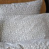 Grey Cotton Pillowcases Pack of 2 Geometric Pattern Pillow Covesr