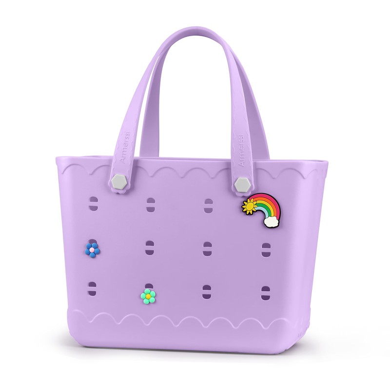 Armerssi Rubber Beach Tote Bag Medium for Women | Durable