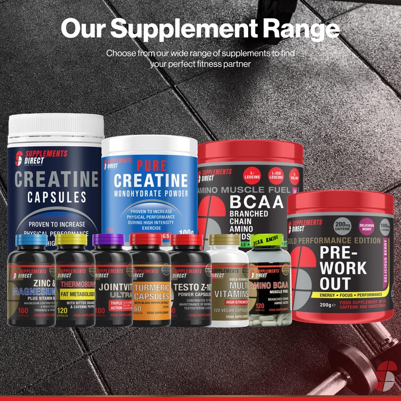 Supplements Direct - Creatine Monohydrate Powder - 200g - 40