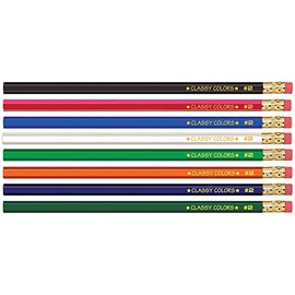 Musgrave MUSDHEX9912-12 Pencil Company Wood Case Hex Pencil, Assorted Colors, #2 Lead, 12/Pack, 12 Packs
