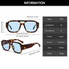 YAMEIZE Retro Style Double Bridge Pilot - Sunglasses for Women