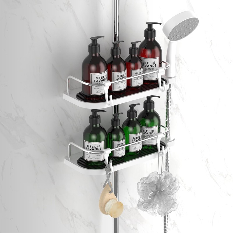 Hawsam No Drilling Shower Shelf for the Shower Rail -