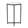 Flash Furniture Hampstead Collection End Table - Modern White Marble