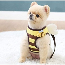Dog Harness with Wings, Bee Design, for Outings, Walks, Body Harness, Pet Goods, Cute, Popular, Small Dogs, Spring, Summer, Fall, Winter, Stylish Design ItsDog ItsDog Genuine Product WSISTERS Double