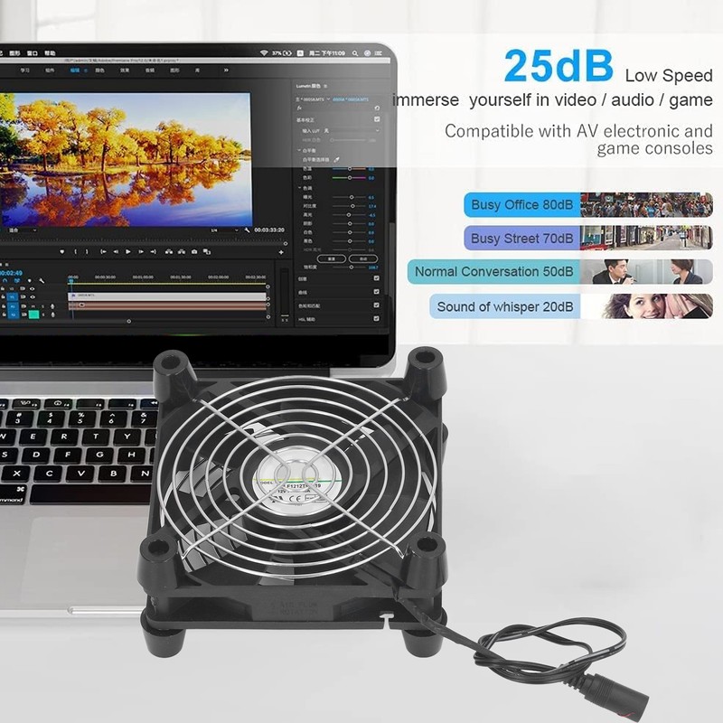 120mm Computer Fan Speed Adjustable 2800RPM Portable Computer Case Cooling
