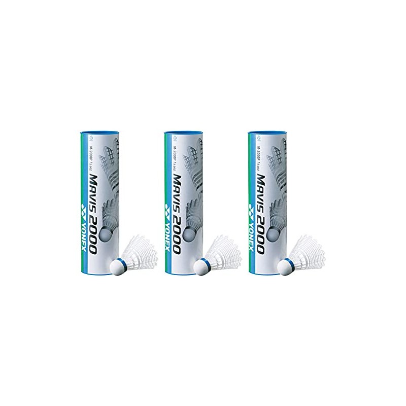 YONEX Badminton Shuttle Mavis 2000P (Nylon + Natural Cork), Pack