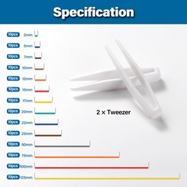 VooGenzek 140 PCS U-Shape Jumper Wires, 14 Lengths Assorted Jumper Wire, Solderless Flexible Breadboard Jumper Cable, Breadboard Jumper Wire Cable, with 2 PCS Tweezer, for Prototyping Breadboard