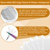 B&Q Ready-to-Use Eyelashes, Fans, 3D-D-0.10-11, Pointed Base Eyelash Extensions, 3D,