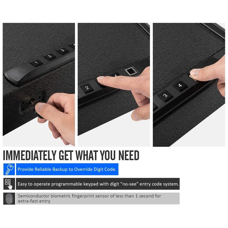 RPNB Gun Safe, Quick Access Gun Safe for Handgun, Pistol