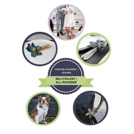 Aminca Reflective Flower (Pack of 2) with Organza Bag Reflector Pendant Backpack School Bag Bicycle Dog Lead Guest Gift Friendship Flower