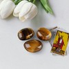 QINJIEJIE QINJIEJIE Tiger Eye Crystal Healing Crystals 1.8-2.0" 2PCS Large