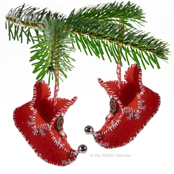 My Fabric Heaven Elf Boot Sewing PATTERN Handmade Felt Christmas