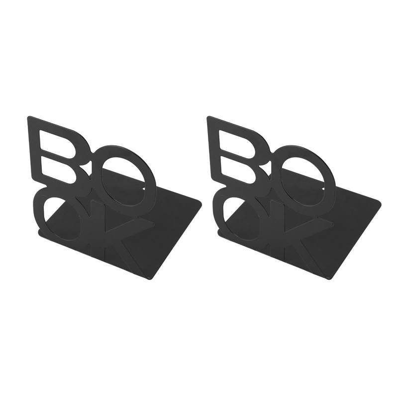 1 Pair Modern Bookend Non Slip Heavy Duty Decorative Book