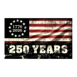 America's 250th Anniversary Flag 3x5 Ft - Heavy Duty 3-Ply Double Sided American 250 Year Anniversary Flag 1776-2026 for Outdoor Yard Garden, Semiquincentennial Patriotic Decor (Vivid Color & Anti-Fray)