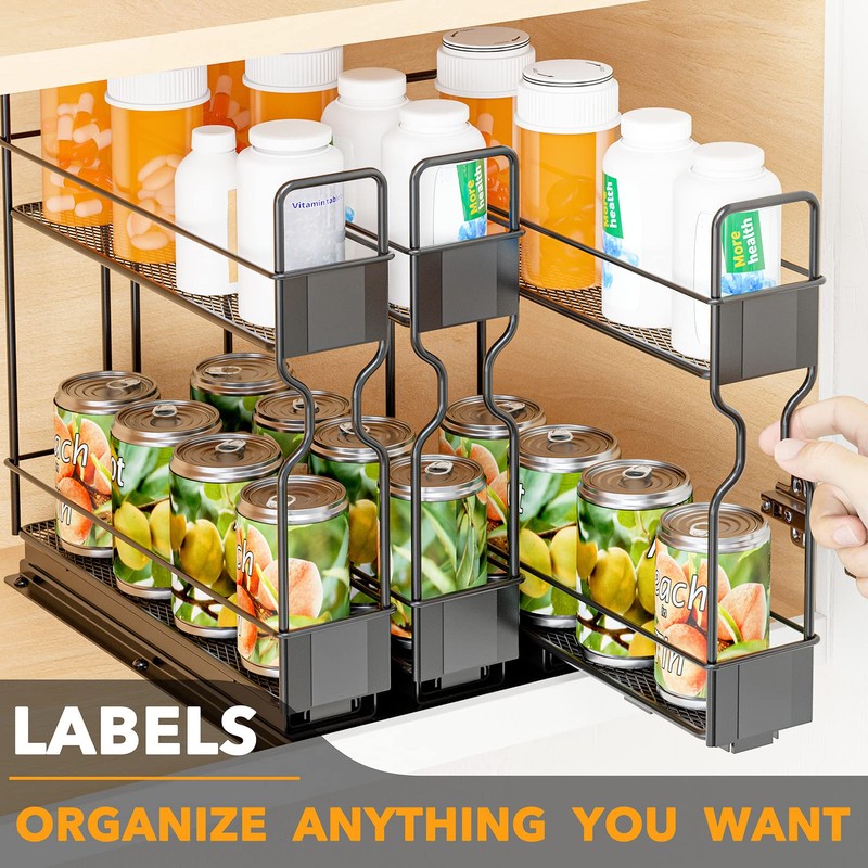 SpaceAid Pull Out Spice Rack Organizer, Heavy Duty Slide Out