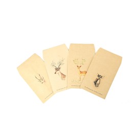 STOBOK Vintage Paper Envelopes 10 Pack Photo Storage Mini Envelopes Deer Pattern