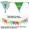 Happy Birthday Fabric Rainbow Banner, Double Sided Triangle Tassel Bunting