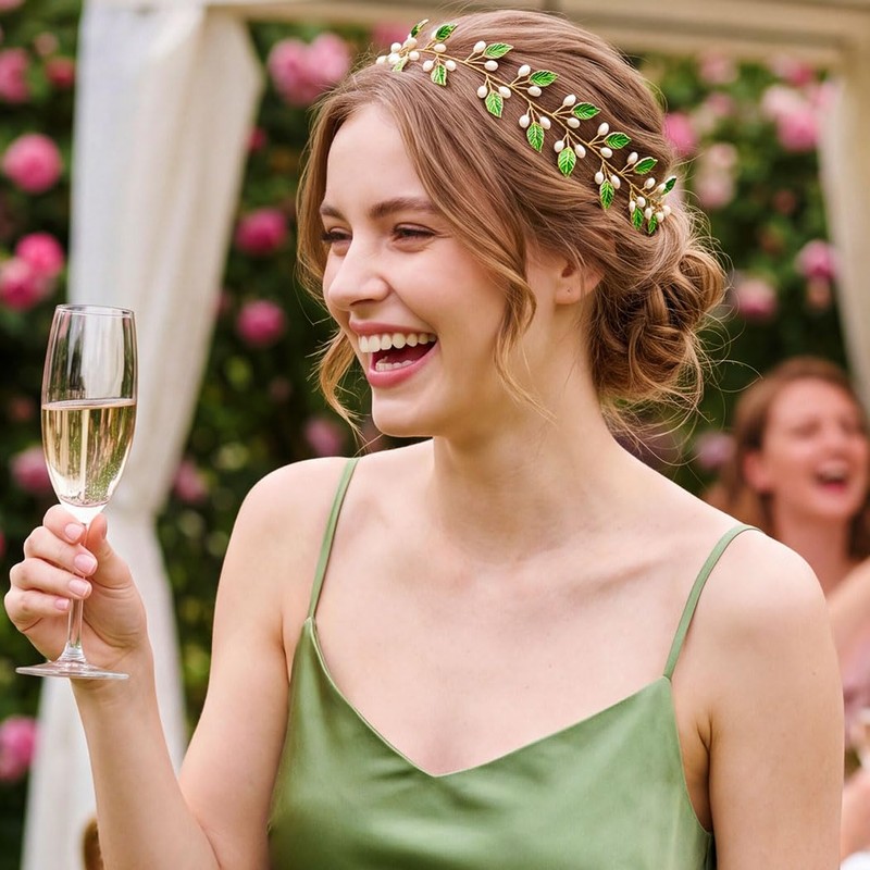 Gold Leaf Hair Vine Bridal Headpiece Wedding Hair Accessories for
