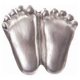 Precious Feet, Silver-Colored, New York Stats Card Jewelry, Lapel Pin