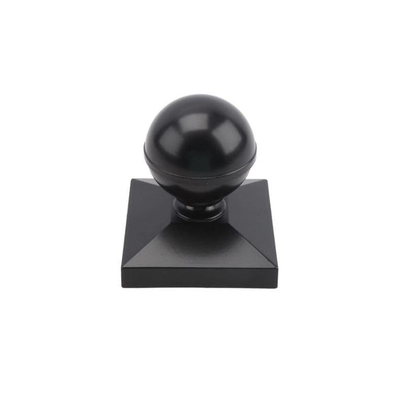 Plum Fittings 4" x 4" Square Black Aluminum Ball Post