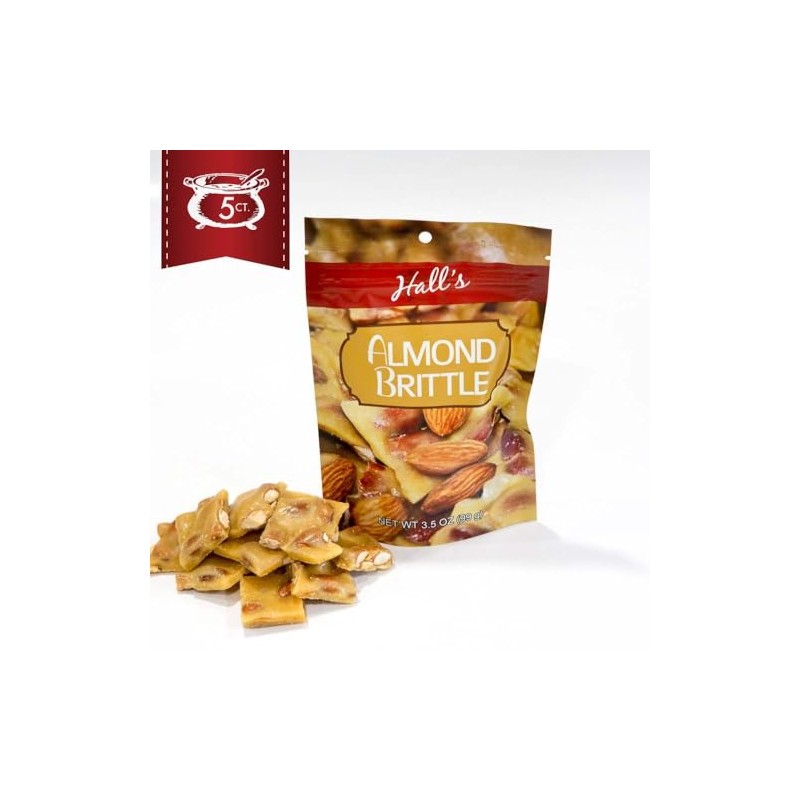 Almond Brittle Snack Bags, 3.5 oz (5 count)