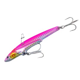 Momo Lure, Chivas Lure, Blue Metal Vibe Briburi Plate 107, 1.6 oz (46 g), Heimasa, Perfect for Blue Items!! (Pink Back)