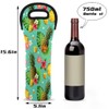 QsirBC Tropical Pineapple Pattern Wine Bag Neoprene Wine Tote Bags