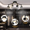 VANoopee 5-Color 4 Light Black LED Track Lighting Fixtures Ceiling