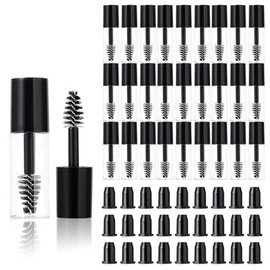 27 tubos vacíos de máscara con varita mini botellas de rímel vacías de 3 ml con cepillo para polvo de inserción de goma, tamaño de muestra pequeño,...