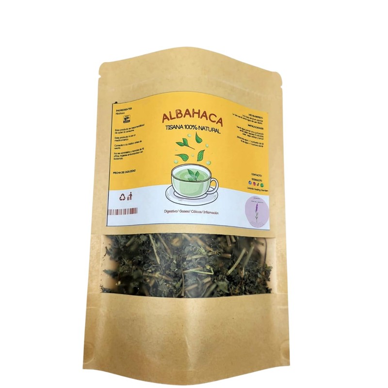 Té Albahaca, Té Herbal Infusion, Tisana Artesanal 100% Natural