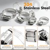 185Pcs 304 Stainless Steel Hose Clamp Kit w/Case & Tools,