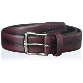 STACY ADAMS mens Dress Leather Belt, Burgundy, 34