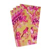 Caspari Scenic Songbirds Rose & Gold Guest Towel Napkins -