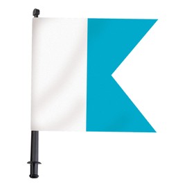 SEAC BUOY FLAG WITH ALPHA BLUE/WHITE POLE, DIVER WARNING FLAG