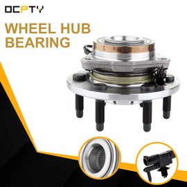 OCPTY NEW Wheel Hub Bearings Front 6 Lug W/ABS fit for Escalade ESV EXT, Avalanche Silverado Suburban Tahoe, Sierra Yukon XL1500 515096 (Pack of 1)