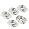 sourcing map Sliding T Slot Nuts, M4 Half Round Roll